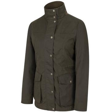 Green Hoggs of Fife Womens Caledonia Wax Jacket Antique Olive