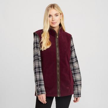 Burgundy Hoggs of Fife Womens Stenton Fleece Gilet Merlot