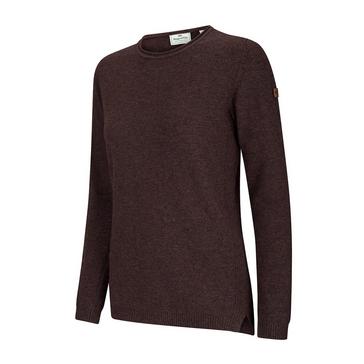 Burgundy Hoggs of Fife Womens Laurie Longline Pullover Redwood