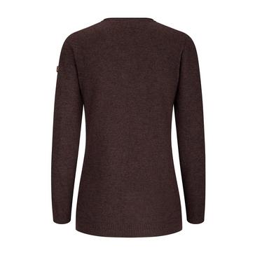 Burgundy Hoggs of Fife Womens Laurie Longline Pullover Redwood
