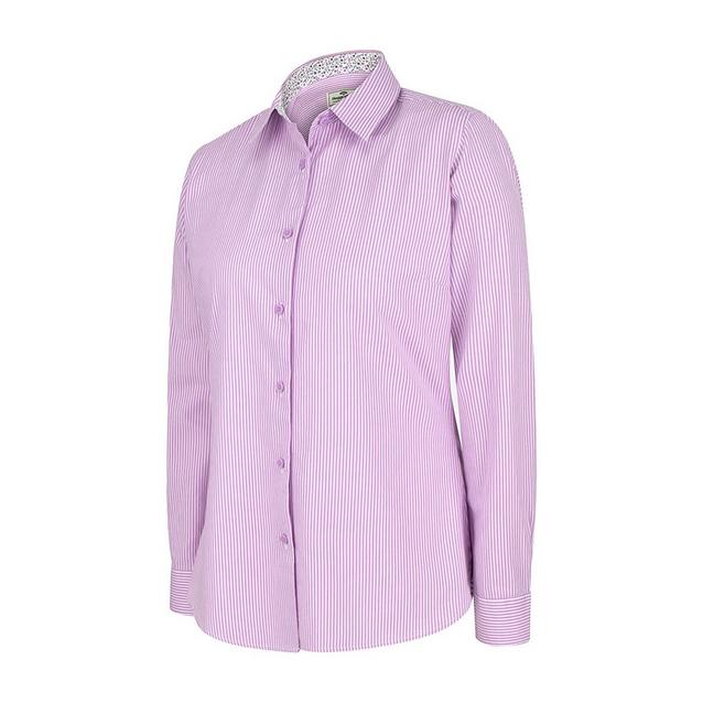 Purple Hoggs of Fife Womens Bonnie II Cotton Shirt Lavender Stripe image 1