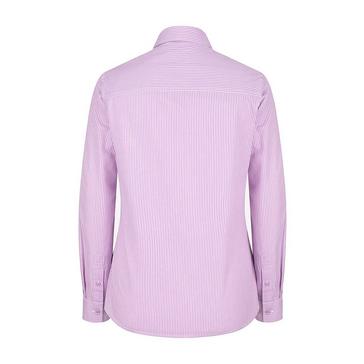 Pink Hoggs of Fife Womens Bonnie II Cotton Shirt Lavender Stripe