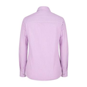 Purple Hoggs of Fife Womens Bonnie II Cotton Shirt Lavender Stripe
