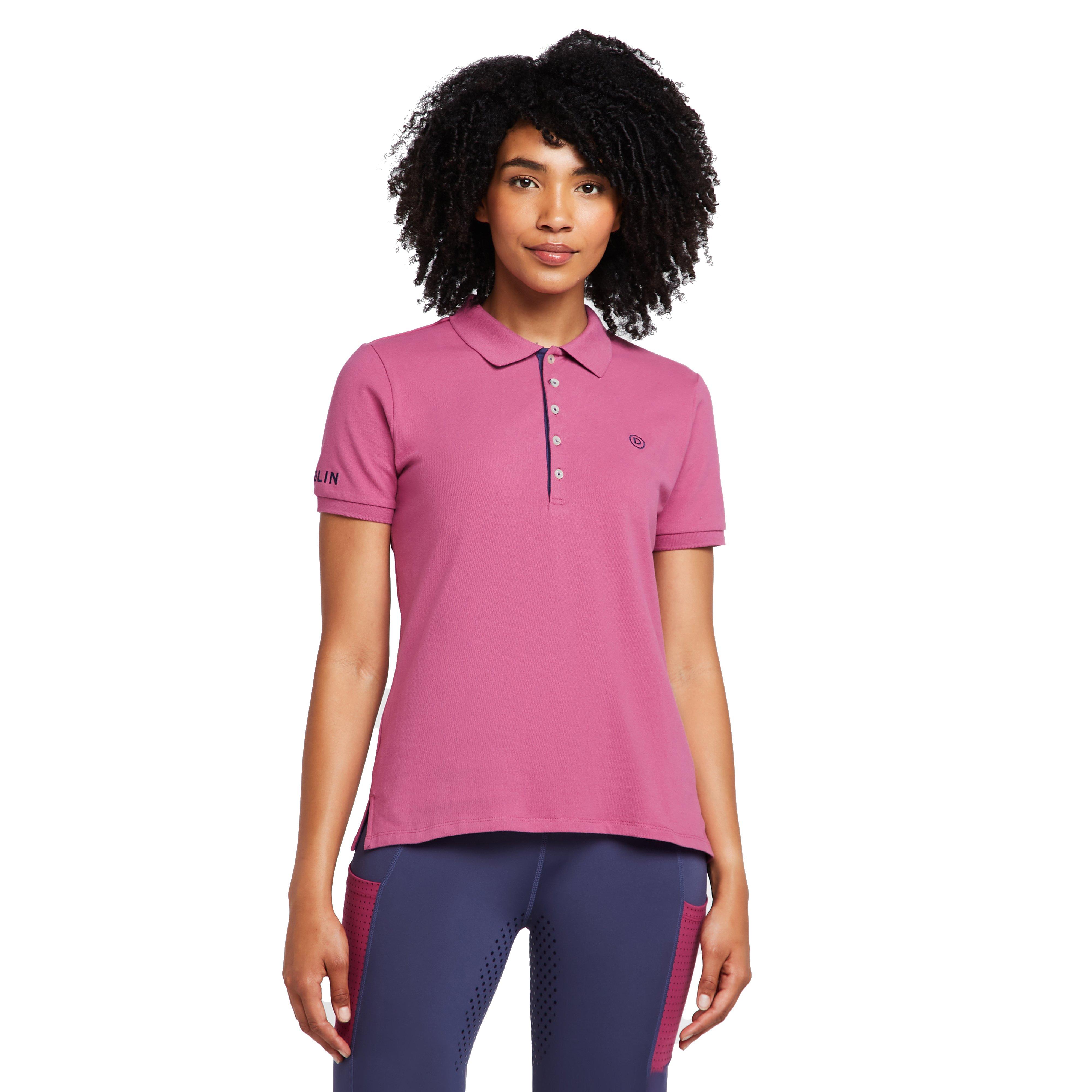 Womens Lily Cap Sleeve Polo Red Violet