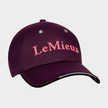 Purple LeMieux Stud Baseball Cap Aubergine/Papaya