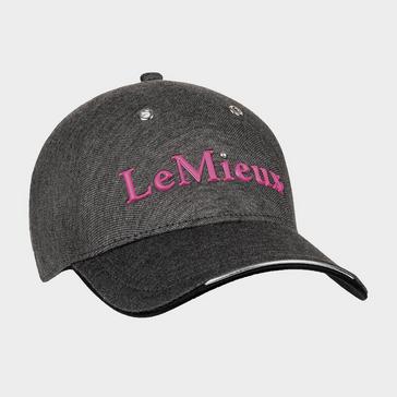 Grey LeMieux Stud Baseball Cap Carbon Grey/Watermelon