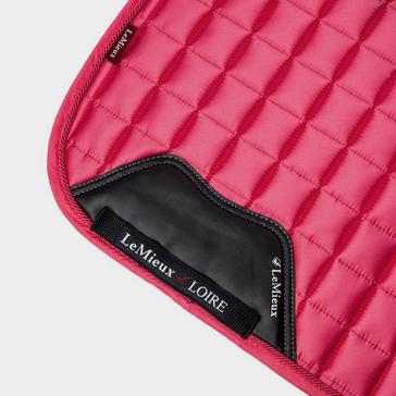 Pink LeMieux Loire Memory Satin Dressage Square Saddle Pad Watermelon