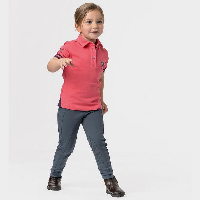 Pink LeMieux Childs Mini Polo Shirt Papaya image 1