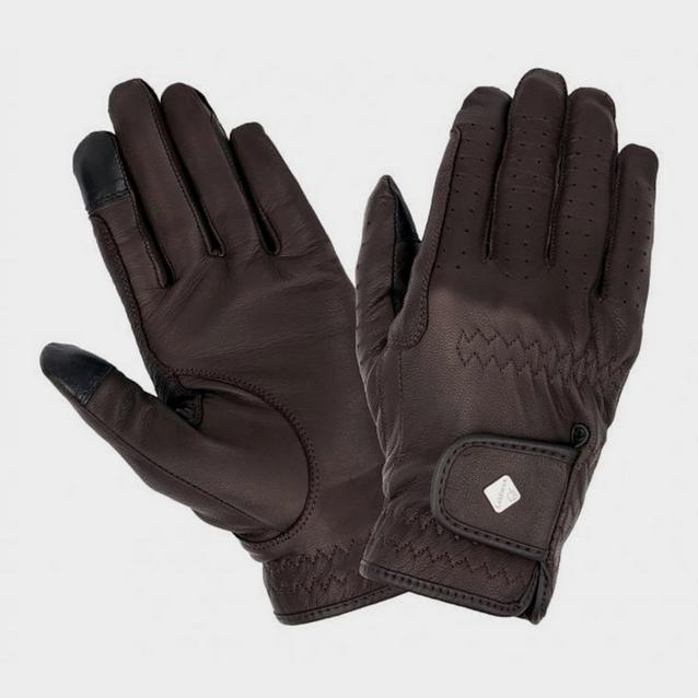 Brown LeMieux Classic Leather Riding Gloves Brown image 1