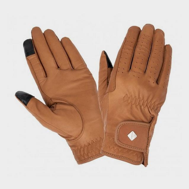 Brown LeMieux Classic Leather Riding Gloves Tan image 1