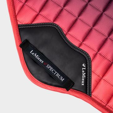 Pink LeMieux Spectrum Close Contact Saddle Pad Papaya/Aubergine