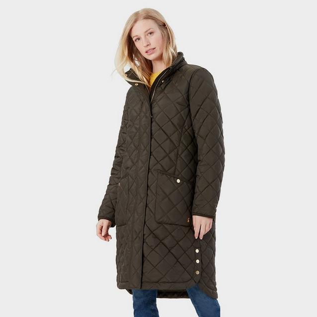 Green Joules Womens Chatham Quilted Coat Heritage Green image 1