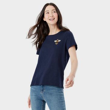 Blue Joules Womens Carley Embroidered T-Shirt French Navy Bee