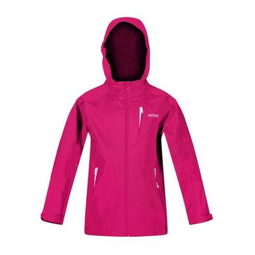Pink Regatta Childs Calderdale II Waterproof Jacket Pink Fusion