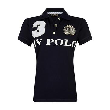 Blue HV Polo Ladies Favouritas EQ Polo Shirt Navy