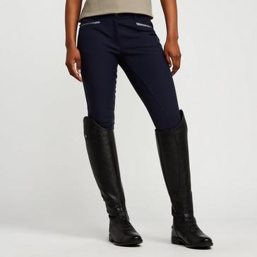 Blue Imperial Riding Womens El Capone Full Grip Breeches Navy