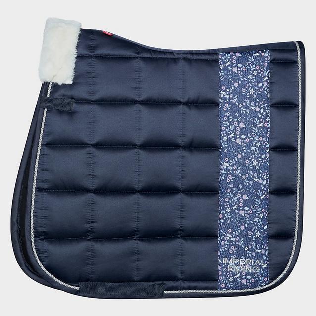 Blue Imperial Riding Ambient Dressage Saddle Pad Navy Bloom image 1