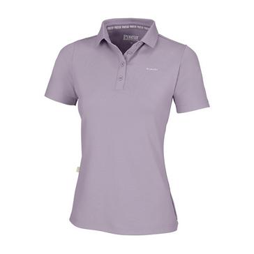 Purple Pikeur Womens Dasha Short Sleeved Polo Shirt Silk Purple