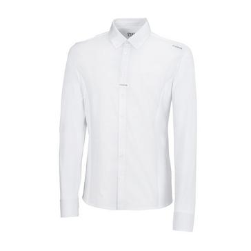 White Pikeur Mens Rouven Long Sleeved Show Shirt White