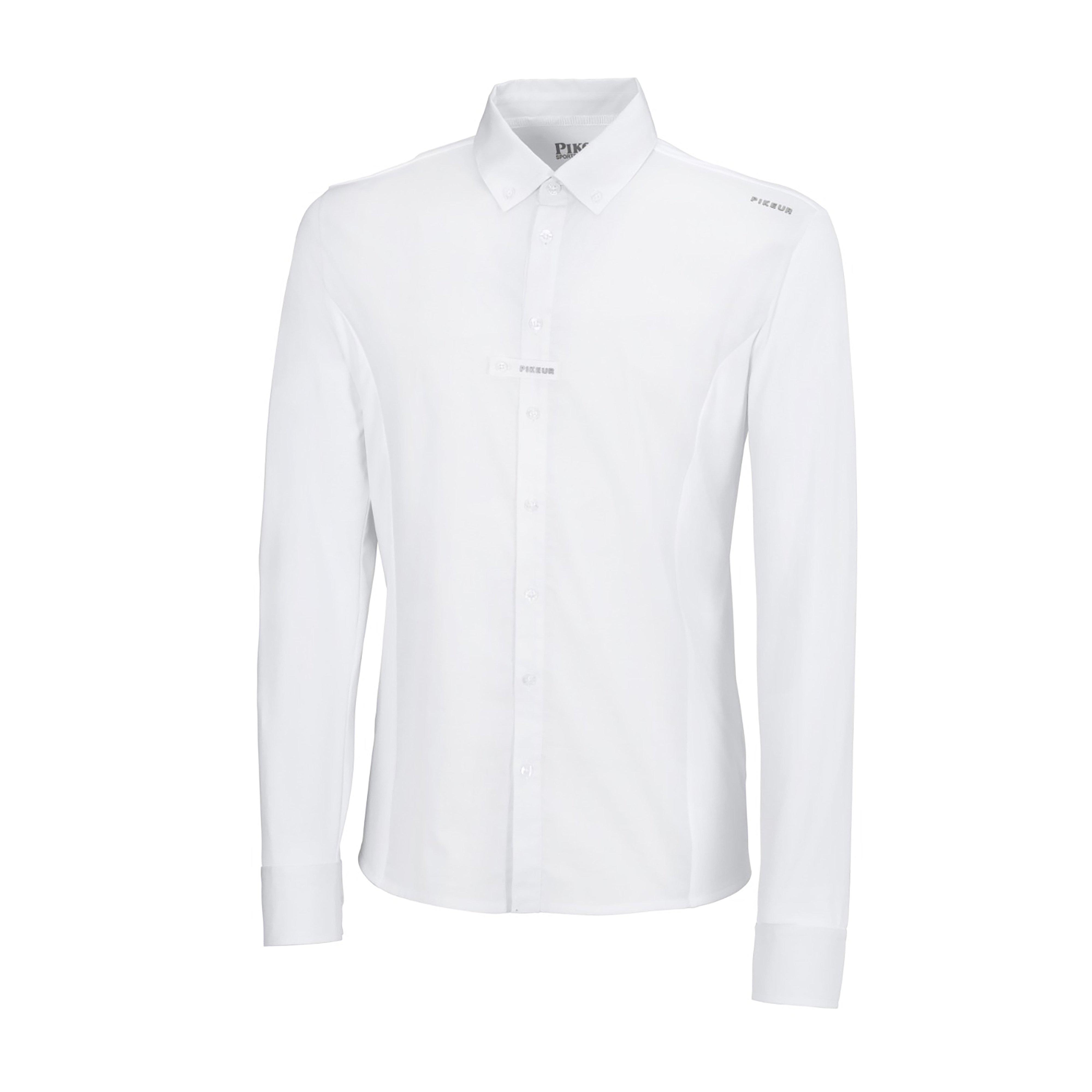 Mens Rouven Long Sleeved Show Shirt White
