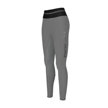 Grey Pikeur Womens Gia Grip Athleisure Breeches Light Grey