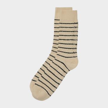 Beige/Cream Barbour Texture Stripe Socks Ecru