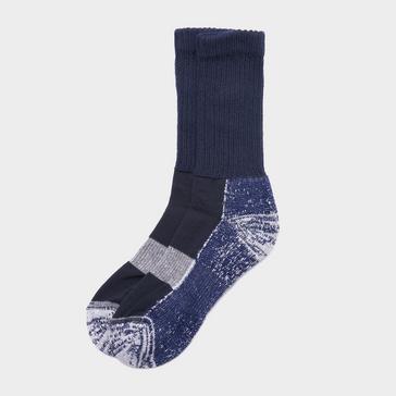 Blue Barbour Lowland Coolmax Hiker Socks Navy