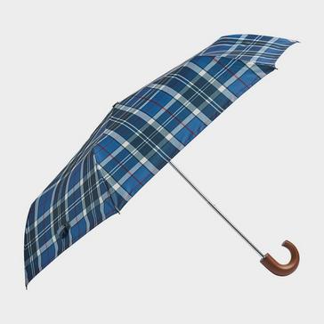 Blue Barbour Tartan Mini Umbrella Sum Navy