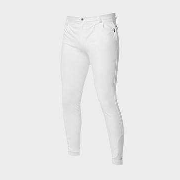 White LeMieux Mens Elite Classic Pleated Breeches White