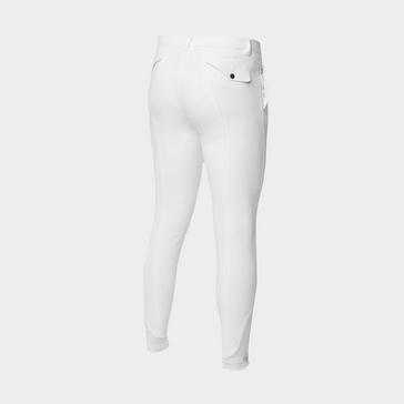 White LeMieux Mens Elite Classic Pleated Breeches White