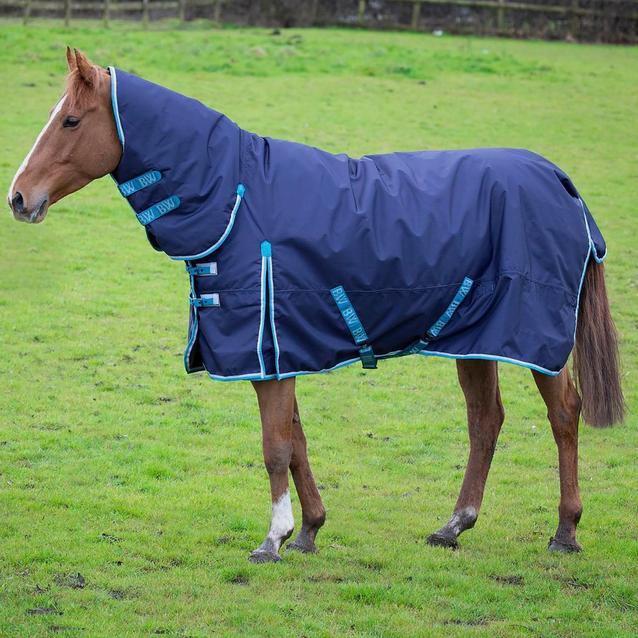  Bridleway Ontario Light Weight 0g Combo Turnout Rug Navy image 1