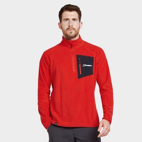 Mens micro fleece half on sale zip