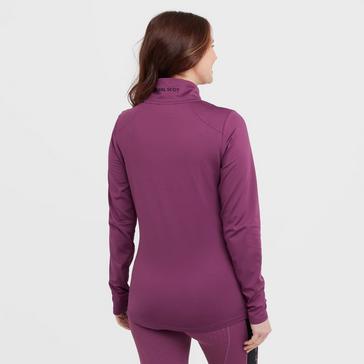 Blue Royal Scot Womens Emily Half Zip Stretch Top Wine