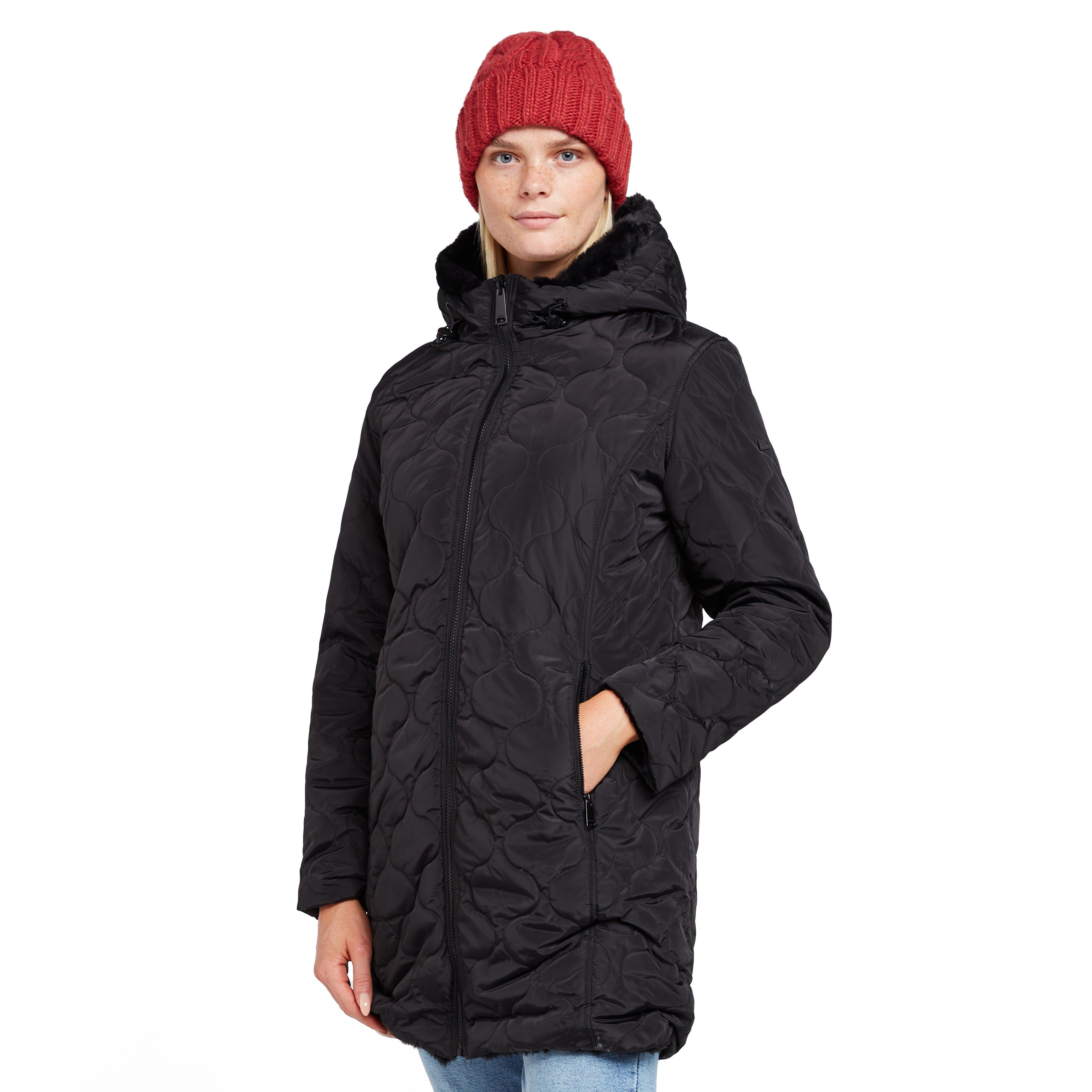 Womens Caileigh Reversible Parka Jacket Black