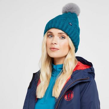 Blue Royal Scot Adults Chunky Knit Bobble Hat Ocean Blue
