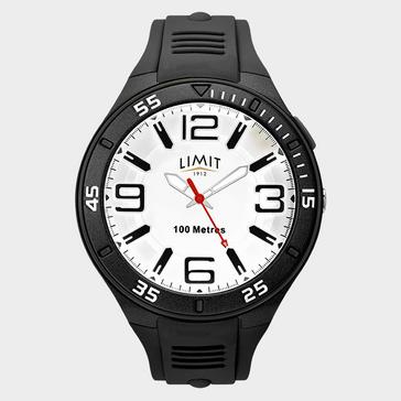 Black Limit Men's Black Rubber Strap
