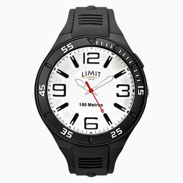 Black Limit Men's Black Rubber Strap