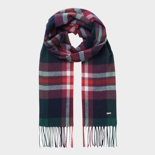 Blue Joules Womens Bracken Scarf Navy Pink Check image 1