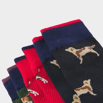 Multi Joules Mens Striking Socks Textured Dogs