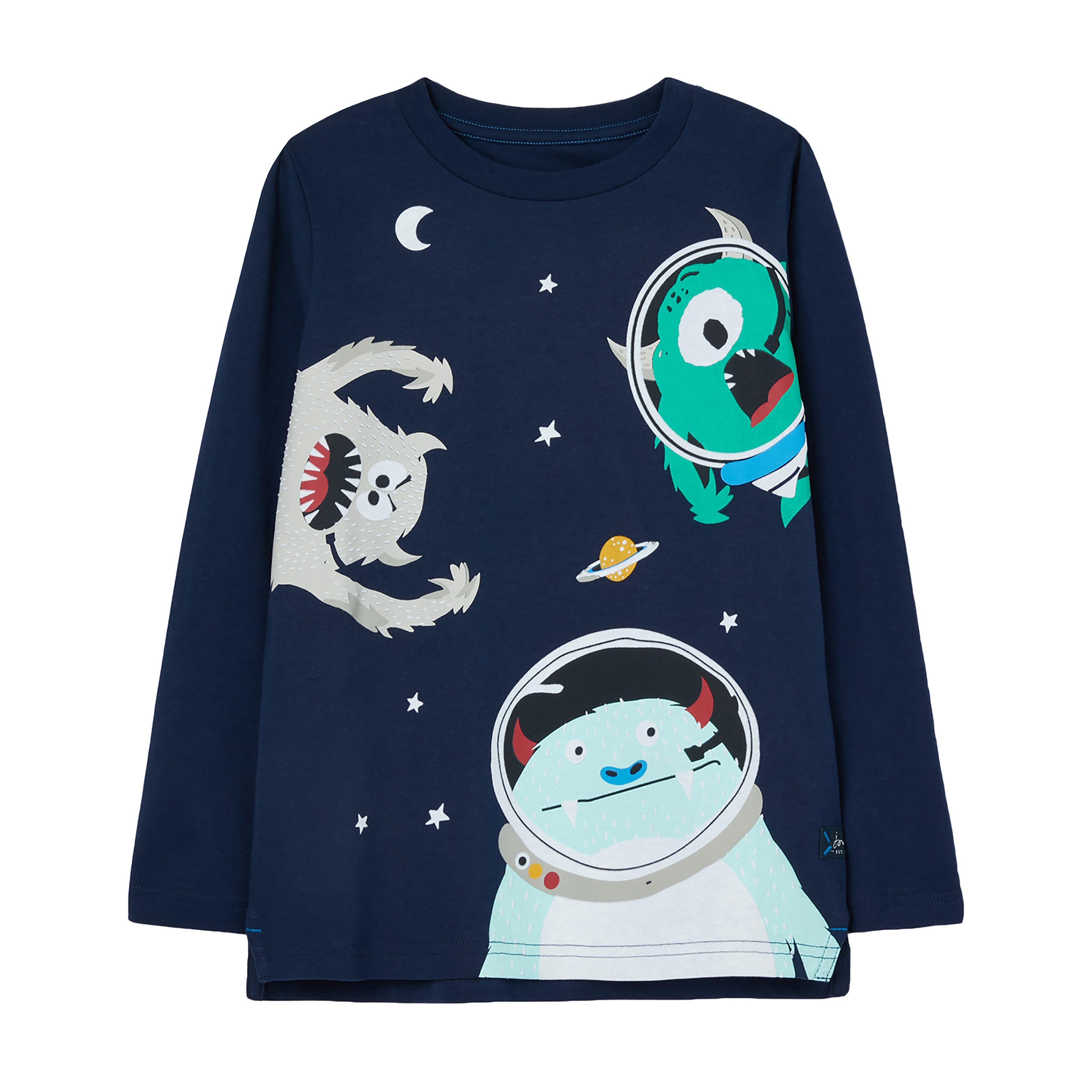 Kids Finlay Long Sleeve T-Shirt Space Monsters