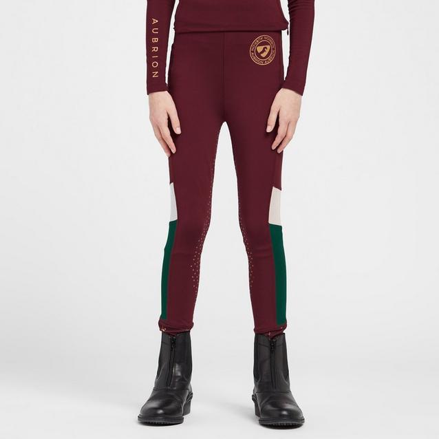  Aubrion Kids Eastcote Riding Tights Wine image 1