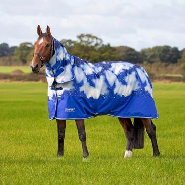 Blue Shires Tempest Original 200g Medium Weight Combo Neck Turnout Rug Clouds