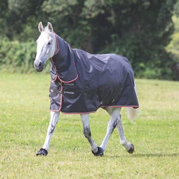 Black Shires Typhoon 200g Medium Weight Combo Neck Turnout Rug Black