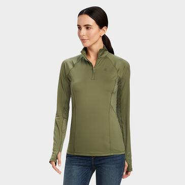  Ariat Womens Lowell 2.0 1/4 Zip Base Layer Four Leaf Clover
