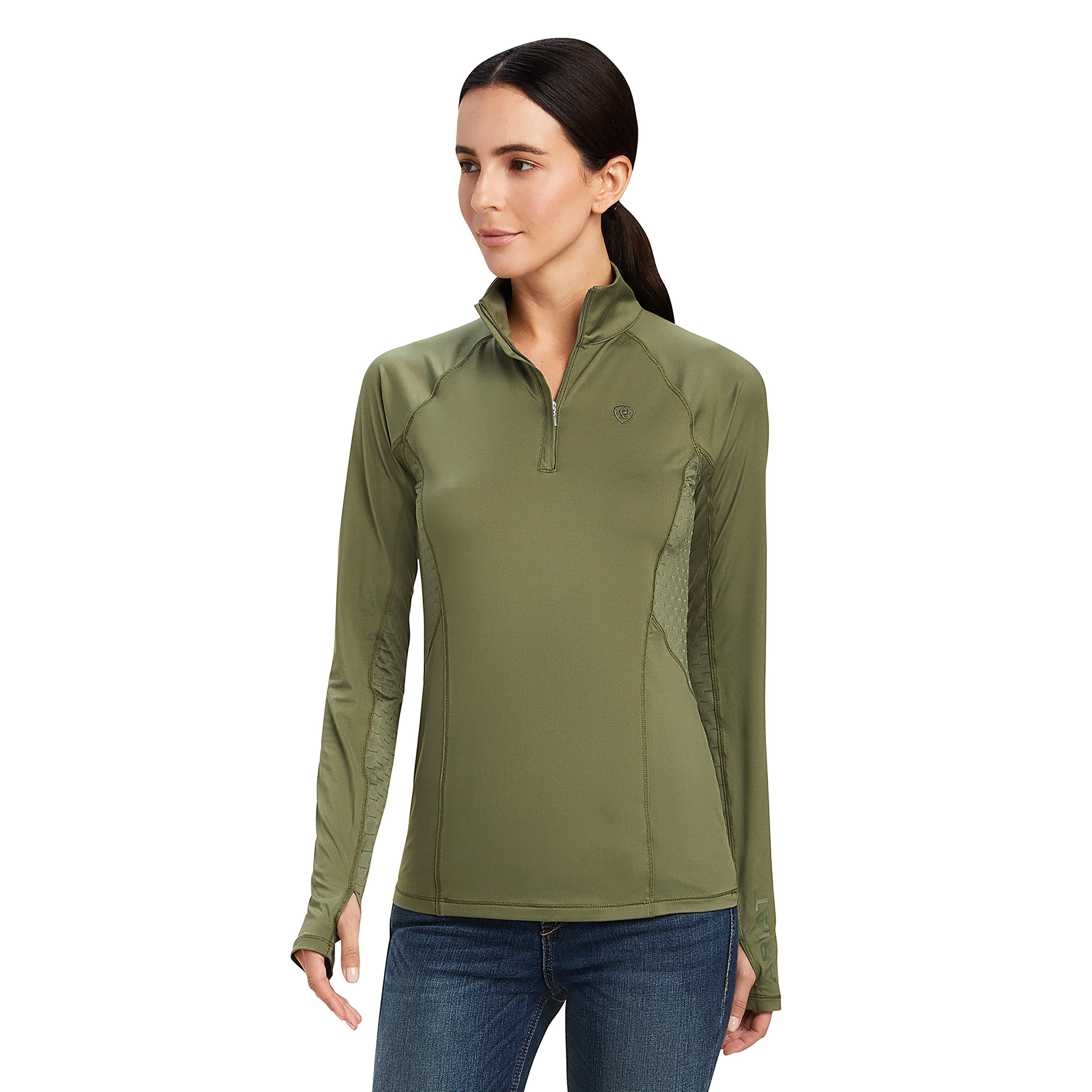 Womens Lowell 2.0 1/4 Zip Base Layer Four Leaf Clover