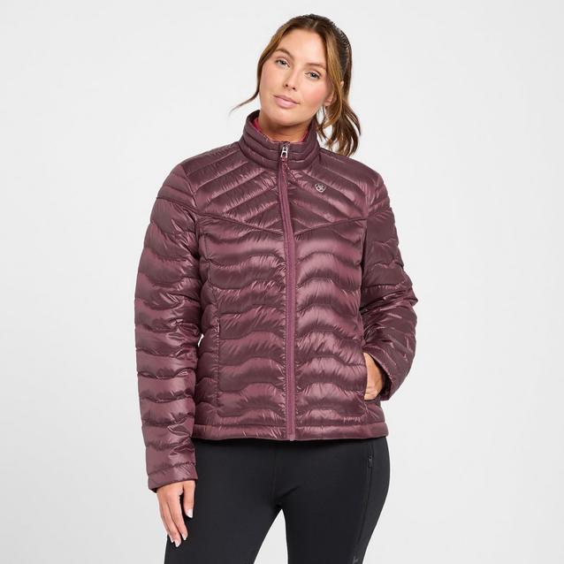 Pink Ariat Womens Ideal Down Jacket Iridescent Wild Ginger image 1