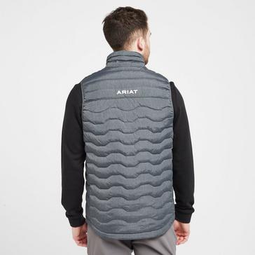 Grey Ariat Mens Ideal Down Gilet Charcoal Heather