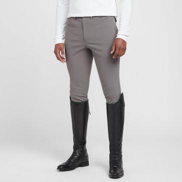 Grey Ariat Mens Tri Factor Knee Patch Breeches Plum Grey