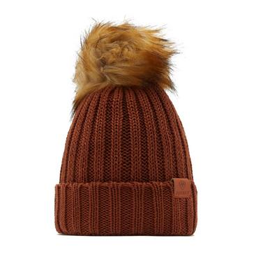 Brown Ariat Womens Cotswold Beanie Chestnut Horse