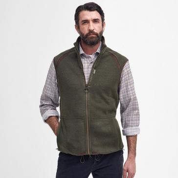 Green Barbour Mens Langdale Fleece Gilet Olive